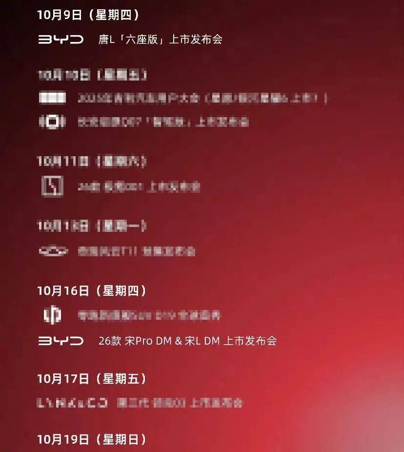 10月想買比亞迪的有福了!唐/宋/漢/夏均有新車型上市