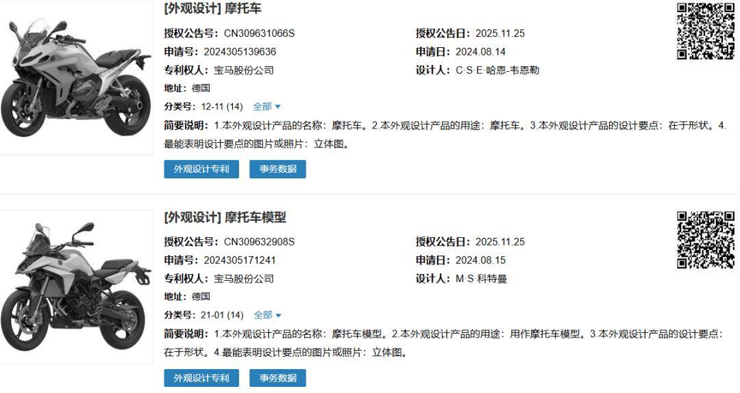 售價才是關鍵!寶馬國內申報450GS/1300RS外觀專利丨業界