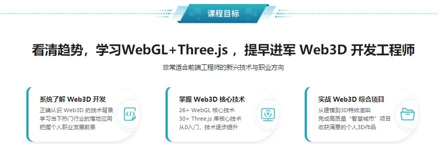 WebGL+Three.js 入门与实战，系统学习 Web3D 技术-网盘分享完结无密